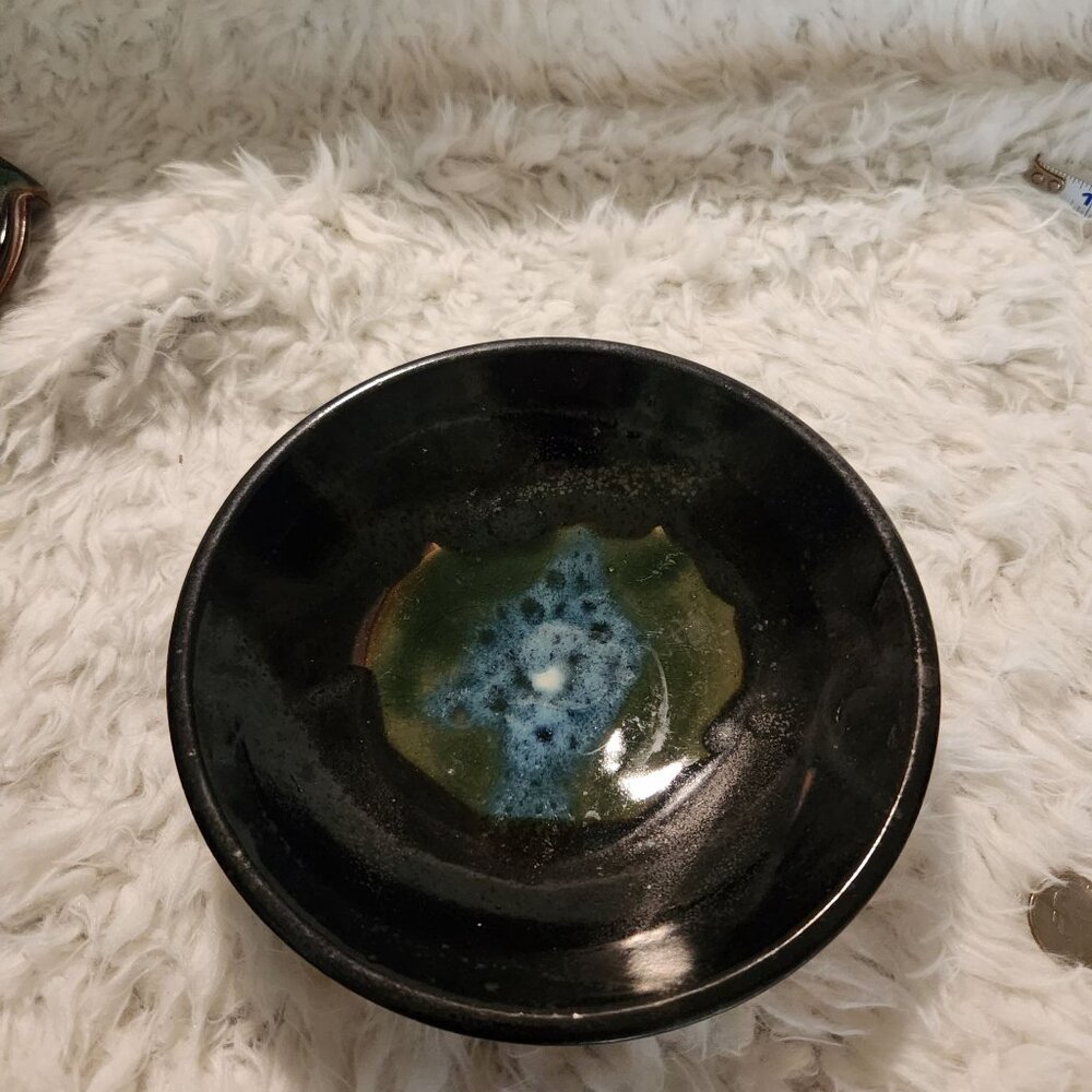 Handcrafted Studio Pottery Bowl - Unique Glazed Ceramic Art - 7" Diameter